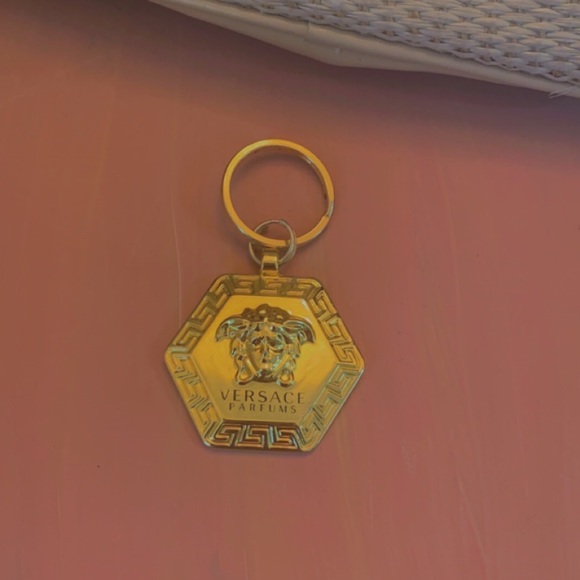 authentic versace parfums keychain